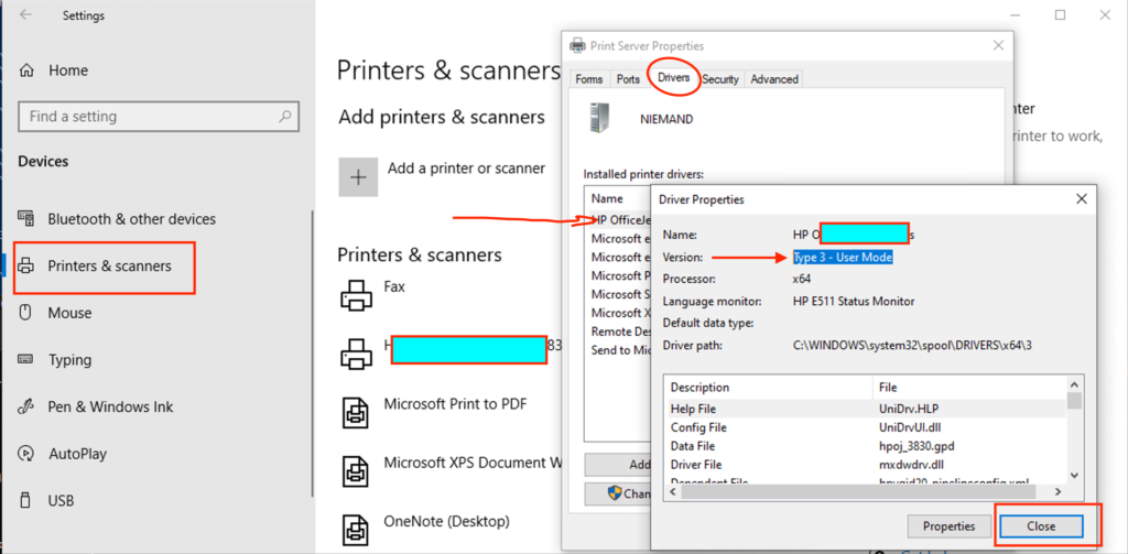 Discover which operating system the printer supports.