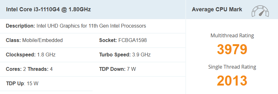 Intel Core i3-1110G4